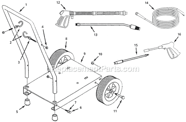 Page A Diagram and Parts List for PW1450  Campbell Hausfeld Pressure Washer